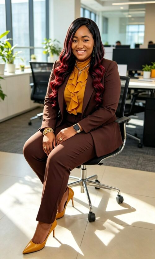 Monique Mighty, Founder and Director of GLASSCO, in a navy blazer